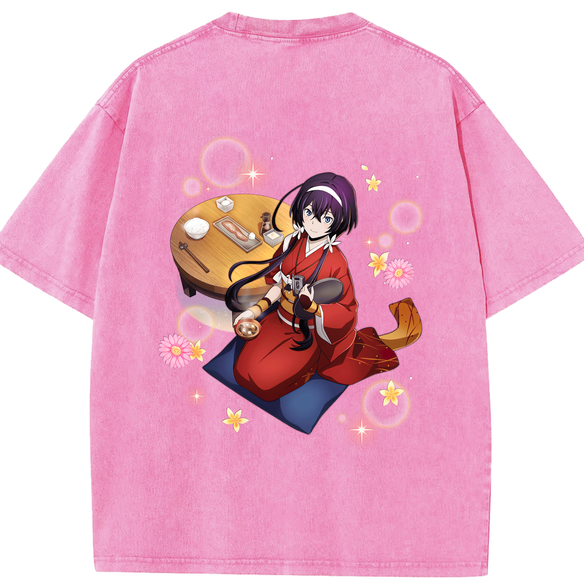 （画像用） 文豪ストレイドッグス Bungo Stray Dogs 綿100% ヴィンテージ風 半袖Tシャツ（背面プリント）